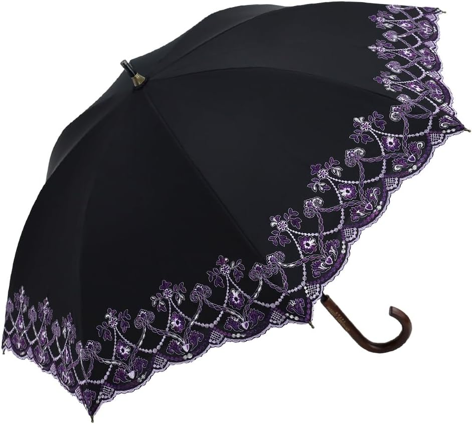 新品未使用 芦屋ロサブラン 日傘 ダブルフリル パゴダ 50cm 晴雨兼用